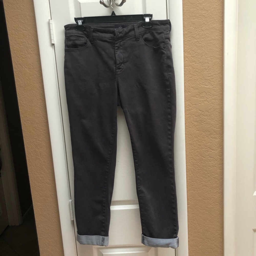 NYDJ cropped and cuffed grey denim